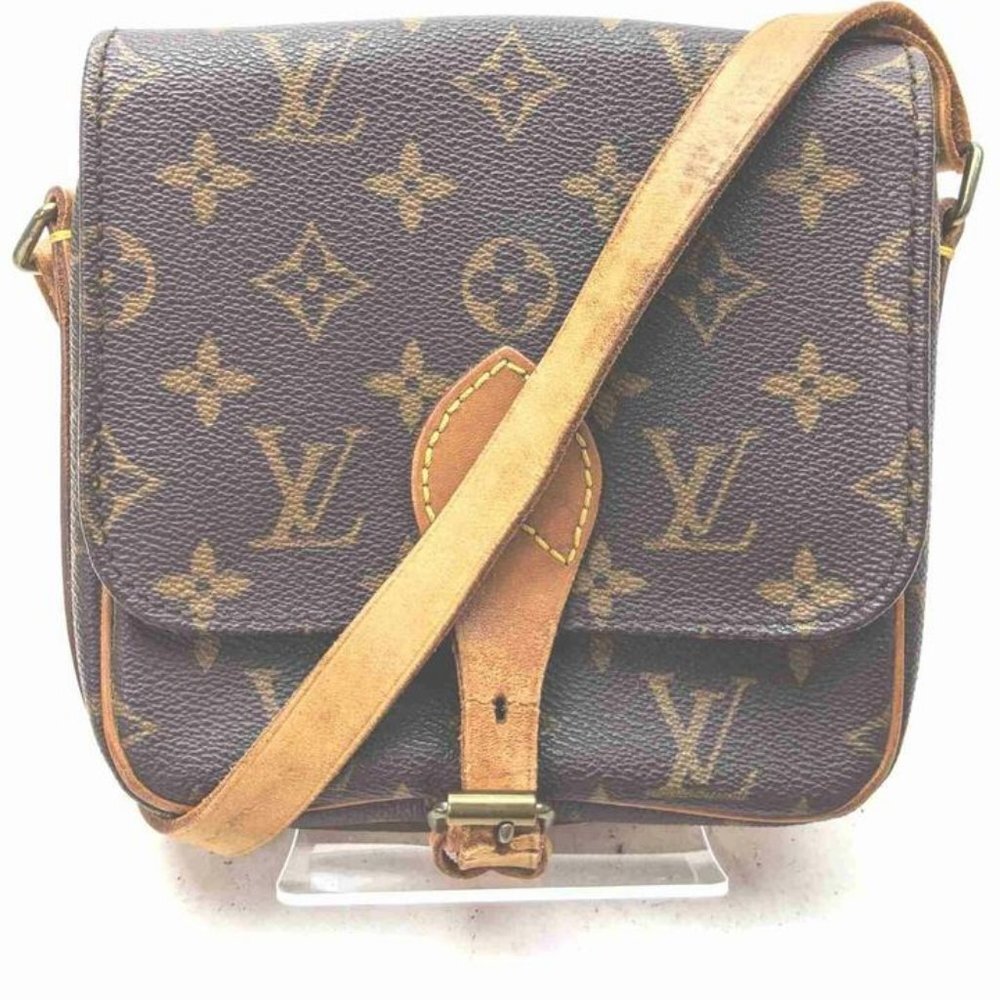 "Louis Vuitton Monogram Mini Cartouchiere Flap Cro